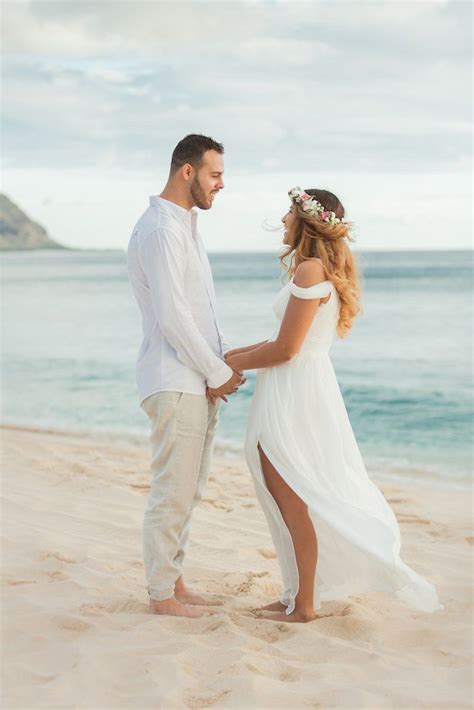 Oahu Hawaii Destination Wedding Elopement Ideas Romantic Beach Wedding