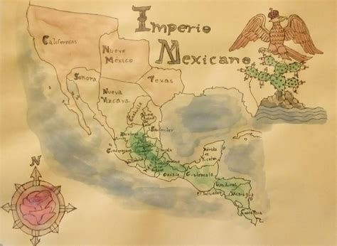 Mapa Del Imperio Mexicano