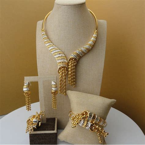 2019 Yuminglai 24karat Dubai Gold Jewelry Sets Designer Fine Jewelry