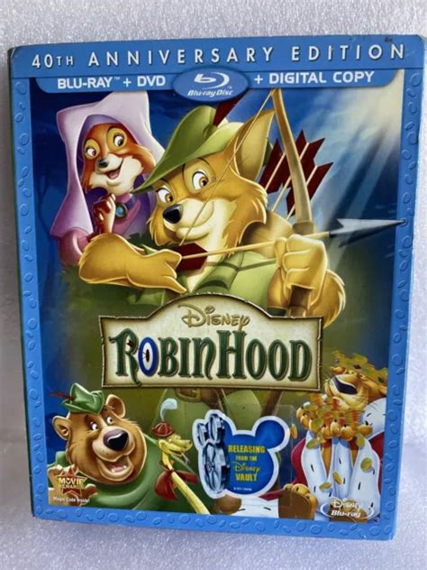 DISNEY S ROBIN HOOD Th Anniversary Edition Blu Ray DVD W Slipcover PicClick