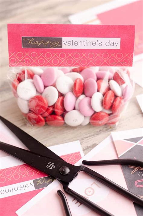 Free Printable Valentine Treat Bag Toppers Easy Diy T Idea