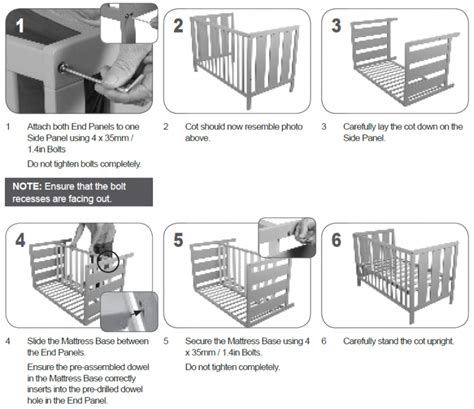 Anko Wooden Cot Instruction Manual