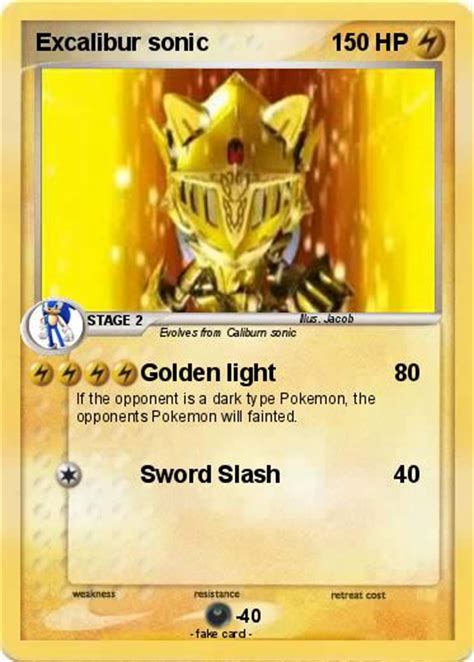 Pokémon Excalibur Sonic 13 13 Golden Light My Pokemon Card