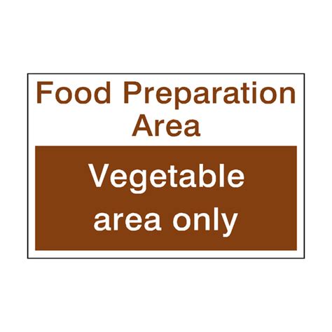 Vegetable Area Sign Pvc Safety Signs