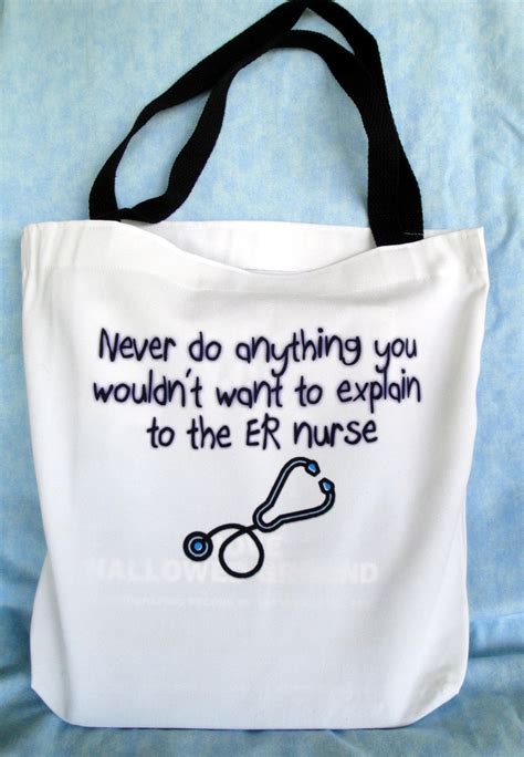 Tote Bag With Er Nurse Design 1200 Via Etsy Haha Love It My Dad