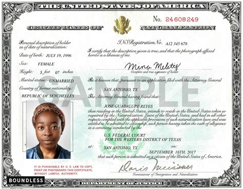 Certificate Of Naturalization Explained