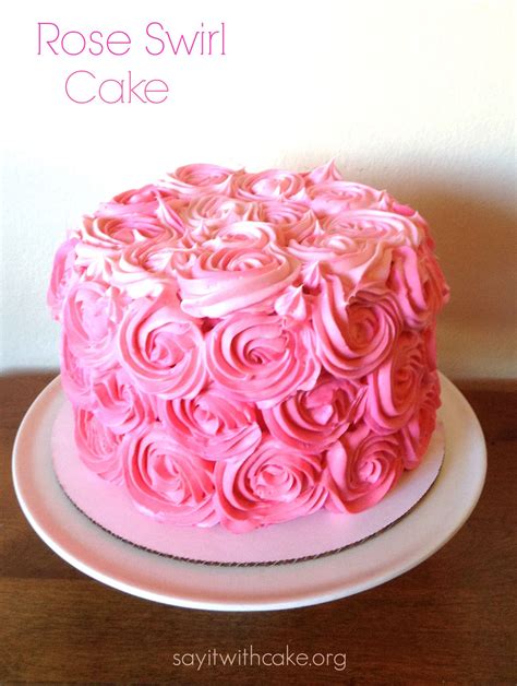 Pink Rose Swirl Cake Recipe Rose Swirl Cake Swirl Cake Cake