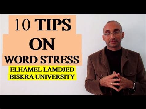 Phonetic stress affects mainly the vowel in each syllable, not the consonants. Phonetics 11: TIPS ON STRESS - YouTube