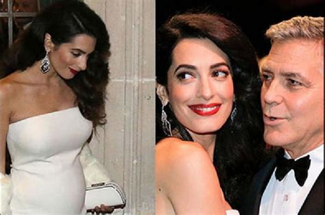 La esposa de George Clooney mostró por primera vez una incipiente y