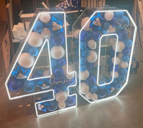 750mm Clear Acrylic 3d Letter Numbers Balloon Decoration Display With