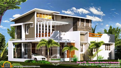 √ Awesome Contemporary House Plans In Kerala With In 2000 Sq Ft 8