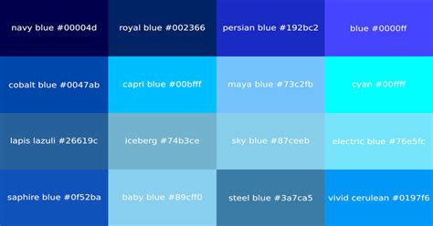 Shades Of Blue Color Palette Ckamgmt Com