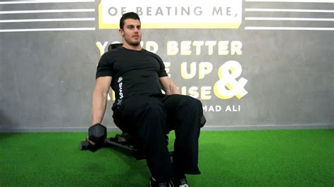 Seated Dumbbell Front Raise Youtube