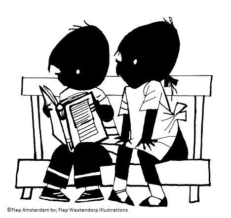 Jip en Janneke Kleurplaat Copyright Fiep Amsterdam BV, Fiep