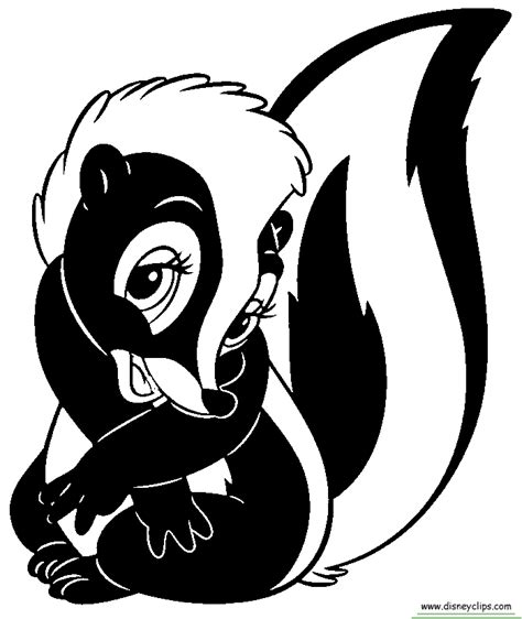 Cool Flower The Skunk Coloring Pages Ideas