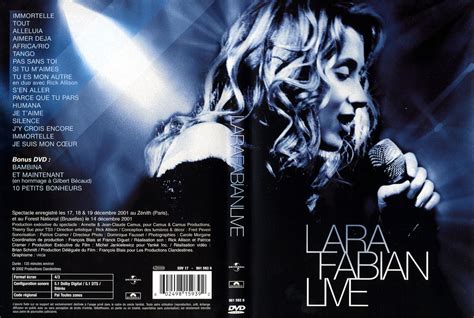 Jaquette Dvd De Lara Fabian Live Cinéma Passion