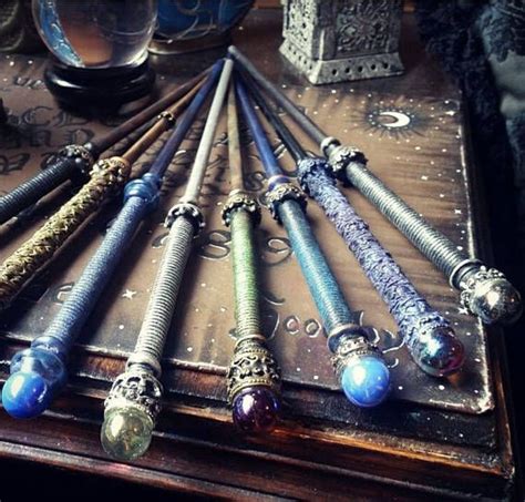 glass marble magic wands with cord wrapped handle etsy uk wands crystal wand magic wand