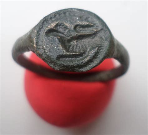 Late Medieval Bronze Signet Ring With Bird 19 Mm Catawiki