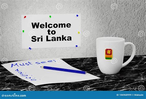 Welcome To Sri Lanka Stock Illustration Illustration Of Table 106968999