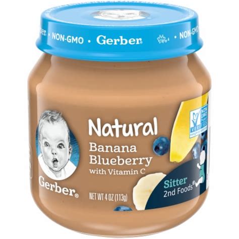 Gerber® Natural 2nd Foods Banana Blueberry Stage 2 Baby Food 4 Oz