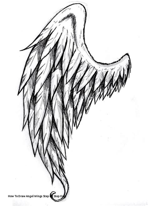 Easy Angel Wings Drawing At Explore Collection Of