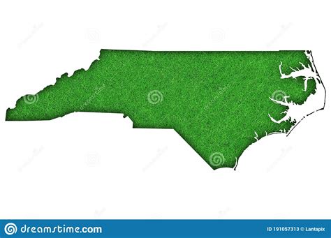 Map Of North Carolina On Green Felt Stock Illustration Illustration