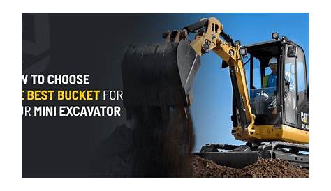 excavator bucket compatibility chart