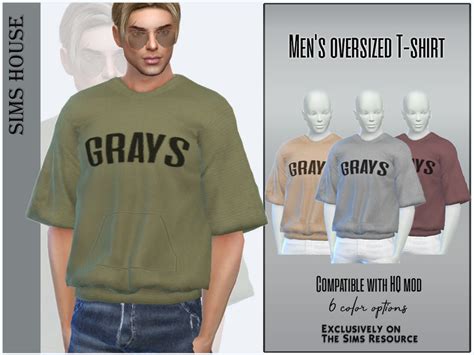 Mens Oversized T Shirt The Sims 4 Catalog