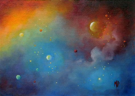 Marina Petro ~ Adventures In Daily Painting Spaced Out Original Art