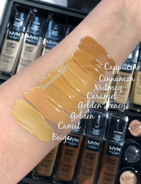Nyx Can T Stop Won T Stop Foundation Swatches Foundation Swatches Nyx Foundation Foundation