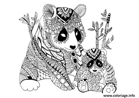 Coloriage Adulte Panda Zentangle Celine Dessin Panda à Imprimer