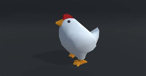Cute Chicken Low Poly 3d Asset Unity 3d 3d Game Assets By Leo