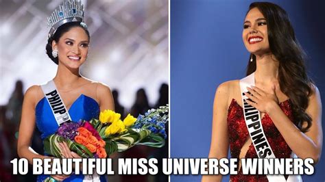 Top 10 Most Beautiful Miss Universe Winners Youtube