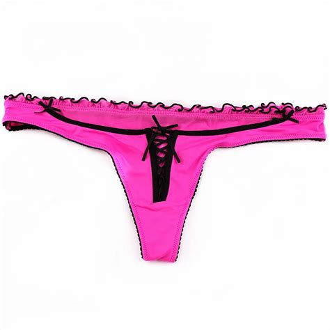 Buy 1pcs Beautiful Women Sexy Lace Thongs Underwear High Quality G String
