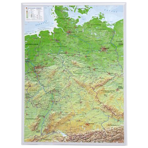 Georelief Harta In Relief 3d A Germaniei Mica In Germana