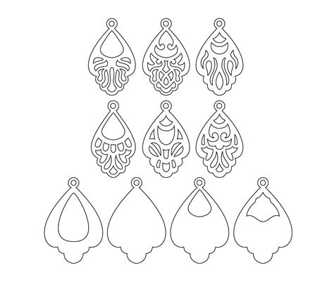 Free Printable Leather Earring Template Printable Templates