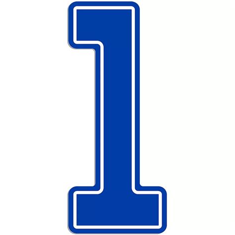Giant Royal Blue 1 Number Outdoor Sign 30in Party City