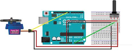 Arduino Servo Motor Control By Potentiometer