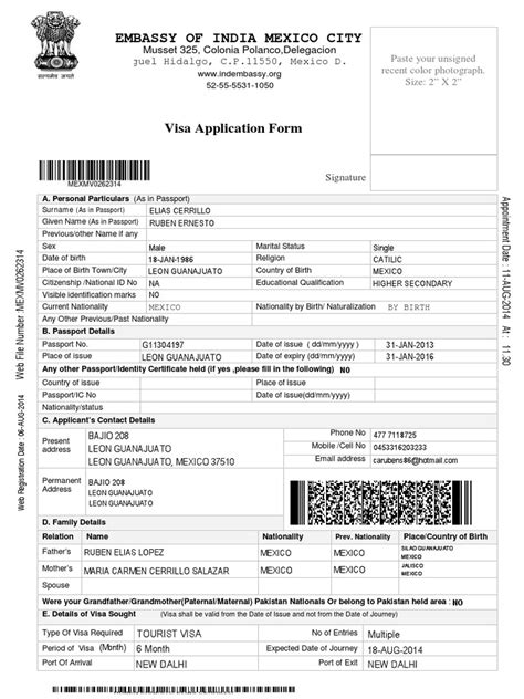 Formato De Visa Pdf Nationality Law Travel Visa