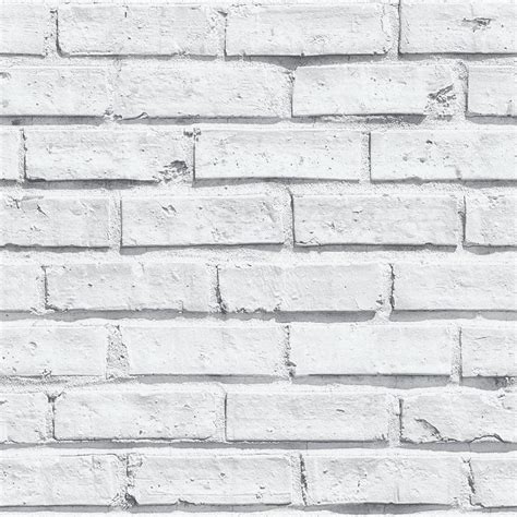 Arthouse White Brick Paper Non Pasted Wallpaper Roll Covers 5726 Sq