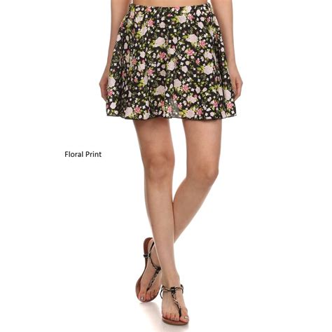 Spring Floral Print Mini Skirt 3 Styles Bellechic