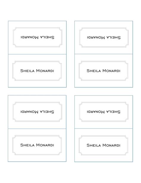 Free Place Card Template Word