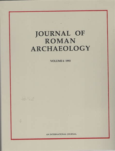 Volume 6 Journal Of Roman Archaeology