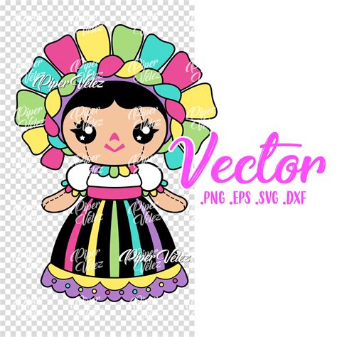 Mexican Doll Clipart Png Svg Vector Etsy España
