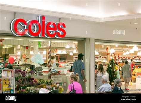 Australian Coles Supermarket In Warriewood Shopping Mallsydney