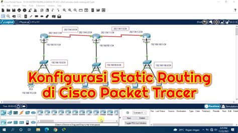 Cara Mudah Konfigurasi Static Routing Di Cisco Packet Tracer YouTube