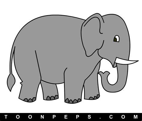 Elephant Drawing Kids Easy Clip Art Library