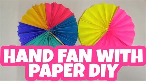 How To Make A Paper Hand Fan At Home Diy Paper Folding Hand Fan