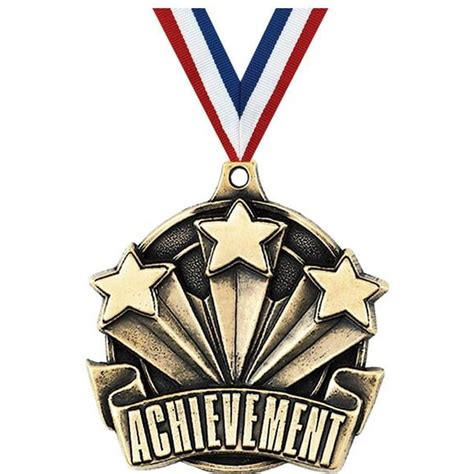 Achievement Medals 2 Gold Diecast Achievement Medal Award 1 Pack