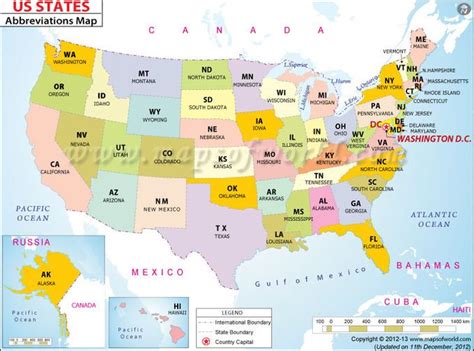 Us State Abbreviations Map List Of All 50 States And Capitals And